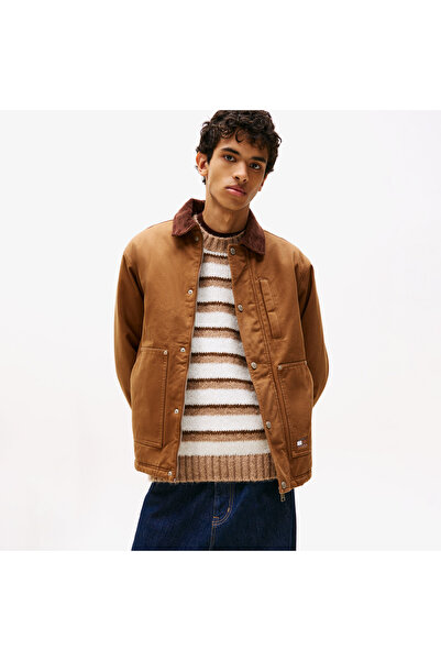 Tommy Hilfiger Tommy Jeans Twill Chore Erkek Kahverengi Ceket