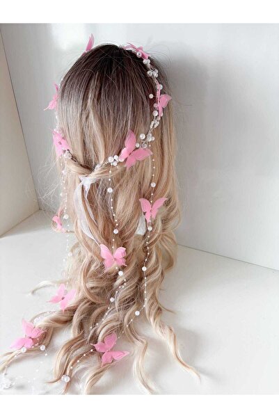 Fiyonks Atölye Custom Made Butterfly Detailed Crown, Hair Accessory, Special ...