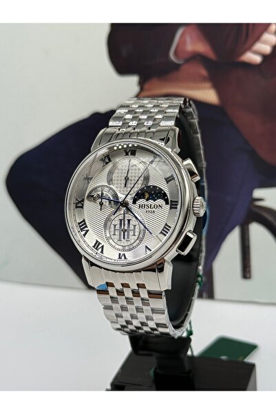 Hislon Classic Men's Watch with Moon Phase 5 Atm Waterproof with 3 Years Warranty