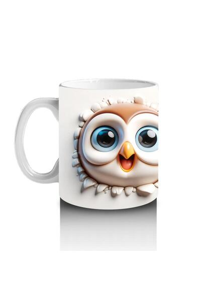 Wisdom Rain Pair of Owl Couple Mug Cups That Make Children Love Milk