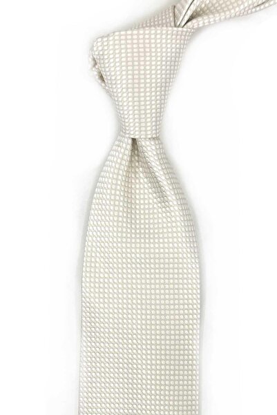 Kravatkolik Frasso Style Cream Italian Silk Tie Ik2101