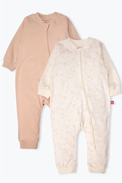 Bebetto ELDİVENSİZ PATİKSİZ TULUM 2Lİ (CUTE BUNNY) BEJ