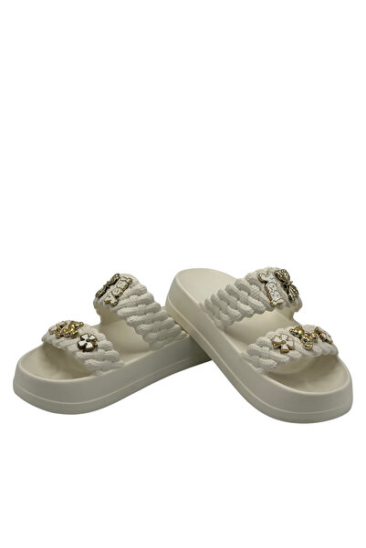 BENGASO Women's Stoned Stylish Comfortable Daily Slippers