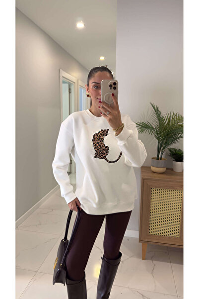 BİRCANÇİL Hanorac Todrea cu imprimeu leopard alb
