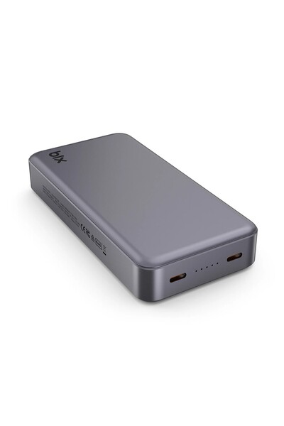 Bix PB205 20000mAh PD 20W Çift USB-C Portlu Hızlı Şarj Destekli Dayanıklı Met...