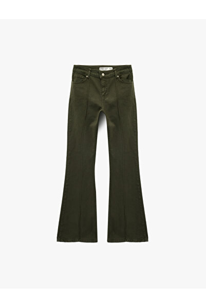 Koton Παντελόνι τζιν με ραβδώσεις με λεπτή εφαρμογή - Flare Jeans