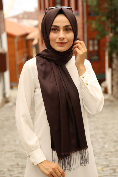 Feiza Collection Püsküllü Şal Kahverengi