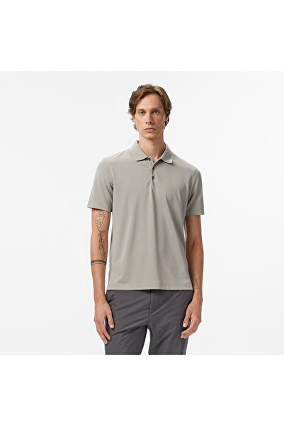 Calvin Klein Stripe Jacquard Erkek Gri Polo