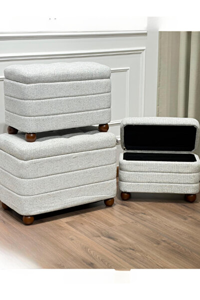 BEC39 Luxury 3-piece storage box set (Ottoman) - Modern design in assorted colors
