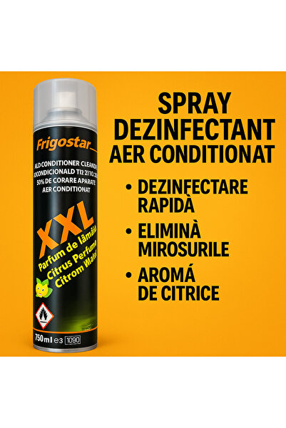 FRIGOSTAR Professional Air Conditioner Disinfectant Spray 750ml Fresh Citrus Flavor