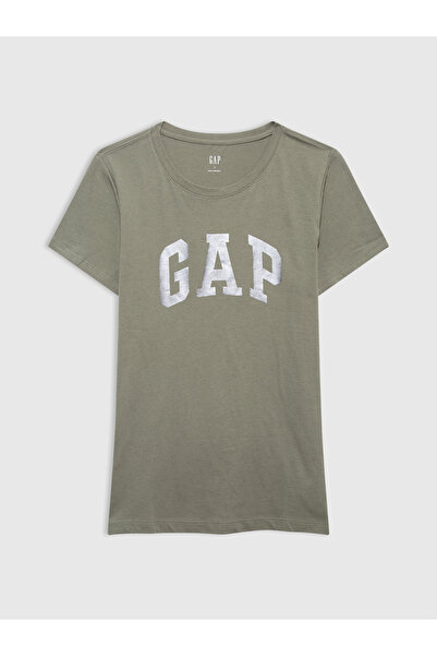 GAP Kadın Haki Logo T-Shirt