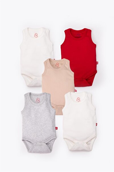 Bebetto بدلة رياضية 5 قطع (دائماً 40/1 إنترلوك) حمراء