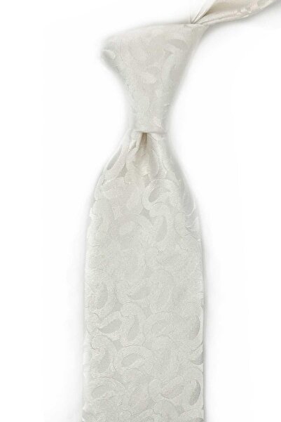 Kravatkolik Mucchitone Style White Italian Silk Tie Ik2088