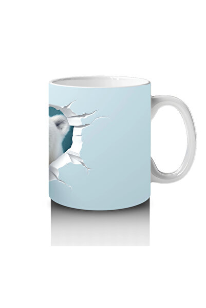 Wisdom Rain Polar Bear Figure on Ice Ground – Printed Mug
