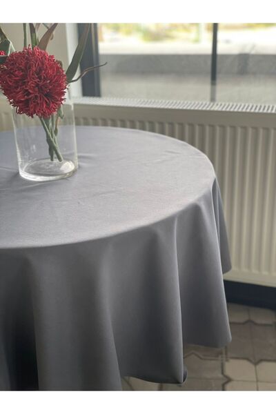 Lucien Home Round Anthracite Tablecloth