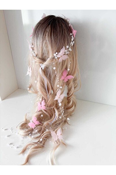 Fiyonks Atölye Προσαρμοσμένη Κορώνα με Λεπτομέρεια Πεταλούδας, Αξεσουάρ Μαλλι...