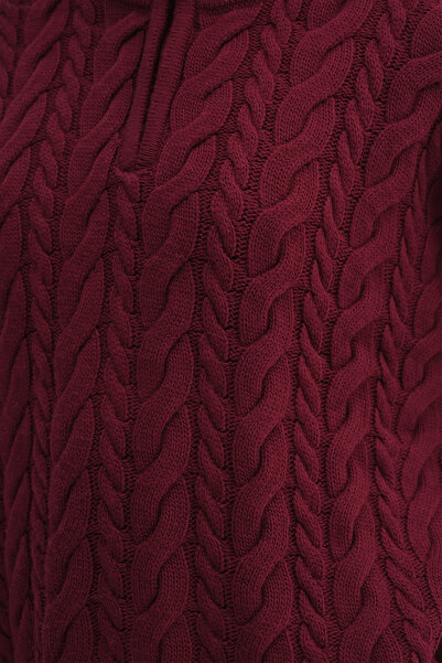 Addax Hair Braided Knitwear Sweater K2394