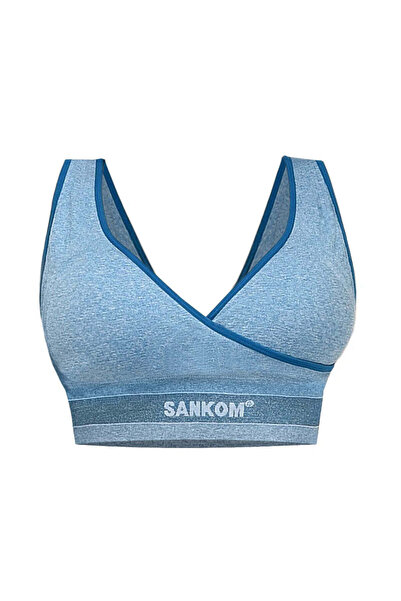 Sankom patented light blue sports bra