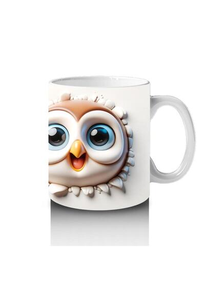 Wisdom Rain Pair of Owl Couple Mug Cups That Make Children Love Milk