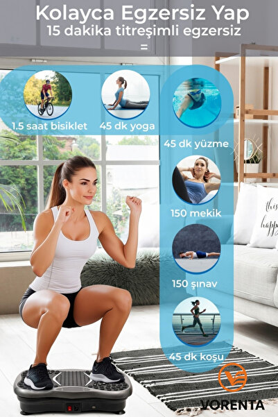 Vorenta Fit Plus Yüksek Titreşimli 5 Programlı Spor Kondisyon Aleti ve Egzersiz Aleti