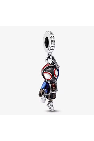 POSEİDONS JEWELLERY Marvel Spider-Man Miles Morales Sallantılı Charm s925 Ayar