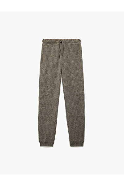 Koton Beli Lace-Up Comfortable Cut Elastic Leg Pajama Bottoms