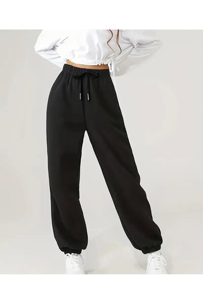 FUNELLA Winter Fleece-Lined Rubber Leg High Waist Sweatpants