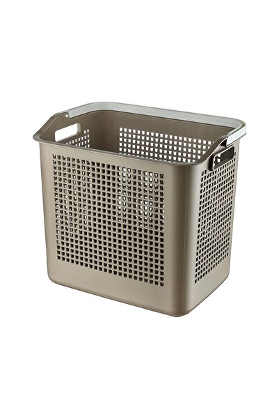 Bayev Carry 2-Piece Set Latte and White Laundry and Toy Basket with Handles - Organizer Basket