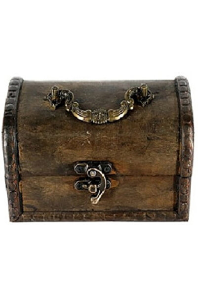 Generic Wooden Box for Jewelry Keepsakes, Coin Collection, and Home Decor, Small Chest, Treasure Box