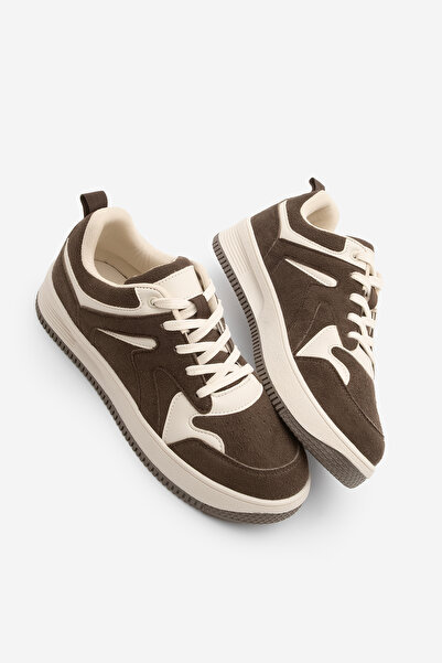 Marjin Women's Sneaker Multi-Piece Sports Shoes Gosfin Brown Suede