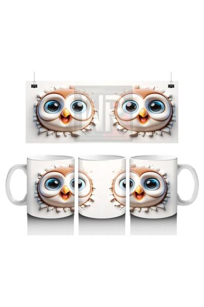 Wisdom Rain Pair of Owl Couple Mug Cups That Make Children Love Milk