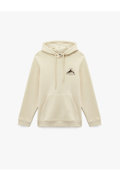 Koton Φούτερ με κουκούλα επένδυση fleece με τσέπη καγκουρό κανονικής εφαρμογής με τύπωμα