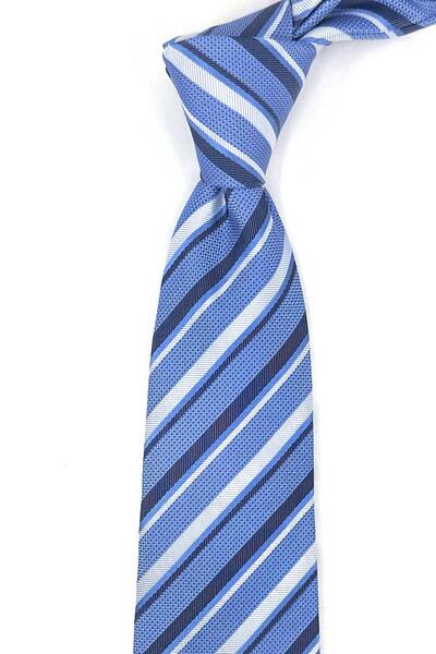 Kravatkolik Μπλε ιταλική μεταξωτή γραβάτα τύπου Torruni Style IK2067