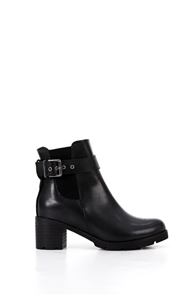 Mamito Ayakkabı BLN 770 Kemer Toka Detaylı Orta Topuklu Yarım Bot