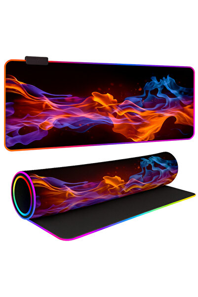 TnsAround Mousepad profesional pentru gaming, 4 moduri de iluminare LED, mode...