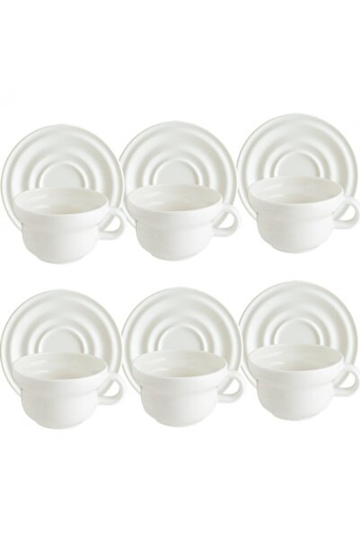 Bonna Set of 6 KAFF cappuccino cups and saucers 250ml, porcelain