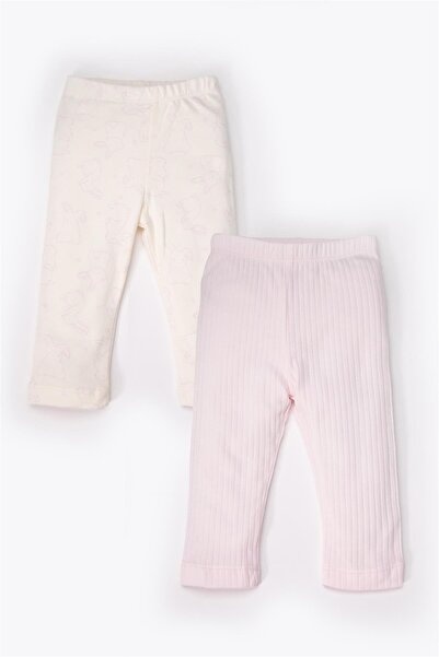 Bebetto Interlock Tights 2-Pack (Cute Bunny) Pink
