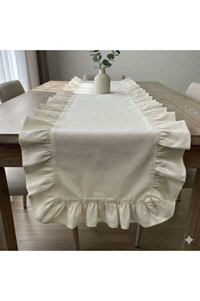 zera collection Runner Saf Ham keten Dokuma RUNNER - Amerikan Servis