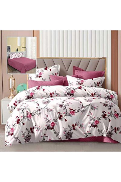 Pucioasa Double bed linen, dark pink flowers