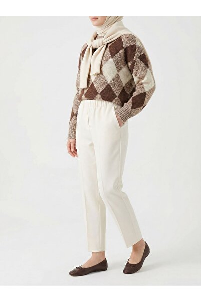 Generic Brand Narrow Leg Atlas Pants-Cream