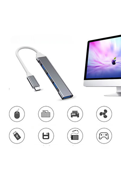 Ekru Cep Type-C USB Hub Multiplexer USB 3.0 and USB 2.0 USB Multiplexer with Metal Body