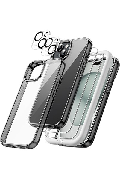 JETech 5-in-1 Case for iPhone 15 6.1-inch (Black)