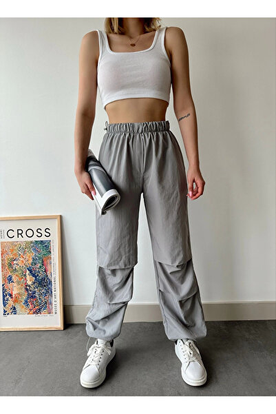 ZENGEZUR MALL Lvsqvr Parachute Pants Gray (182943) (Size: m)