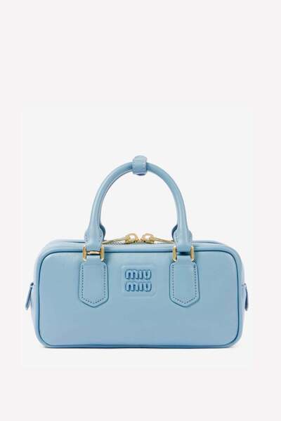 Miu Arcadie Leather Crossbody Hobo Handbag Women Camera With Top Handle