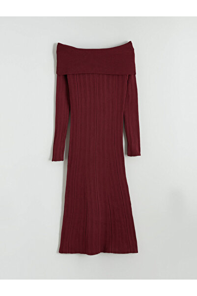 LC Waikiki Red Boat Neck Knitwear Dress from Mg Trend