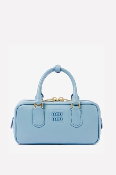 Miu Arcadie Leather Crossbody Hobo Handbag Women Camera With Top Handle