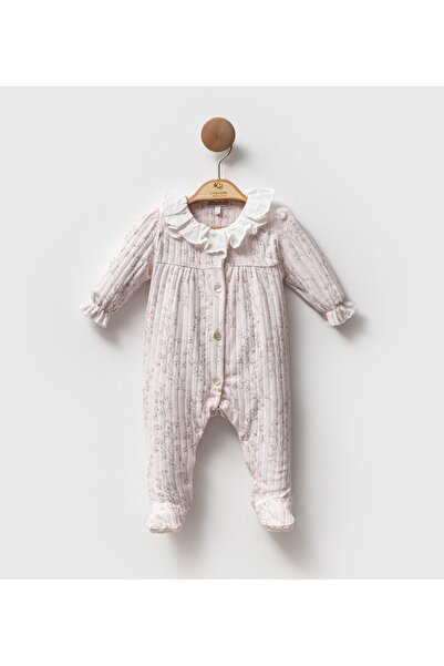 Cassiope Çiçek Desenli Patikli Yaka Detaylı Tulum