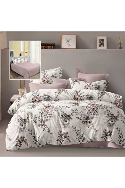 Pucioasa Double bed linen, cappuccino pink flowers