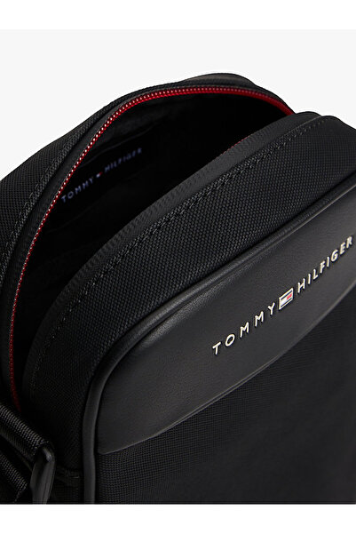 Tommy Hilfiger Th Foundation Mini Reporter Men's Black Bag Am0Am13624Bds