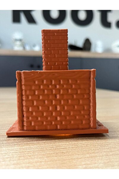 Root Made Mini Şömine Tealight Mumluk Dekoratif Obje Kış Dekoru Konsol Ünite Süsü Yeni Yıl Hediyesi -Mum Dahil